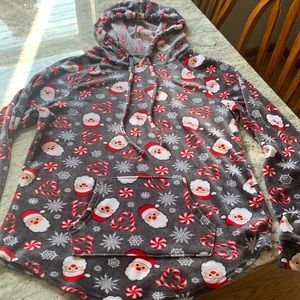 Holiday Santa Hooded Pullover